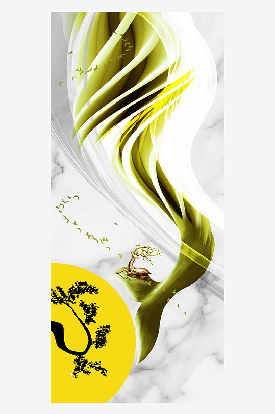 抽象几何艺术装饰画图片素材-众图网