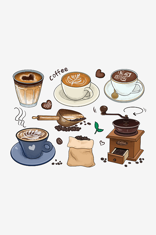 咖啡元素素材图片-众图网