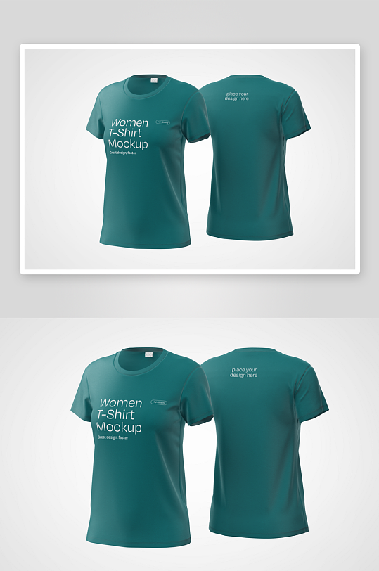 短袖服饰样机模板-众图网