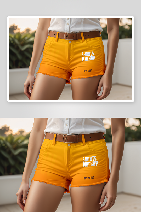 短裤服饰样机模板-众图网