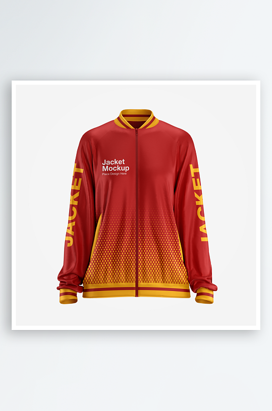 长袖帽服饰样机模板-众图网