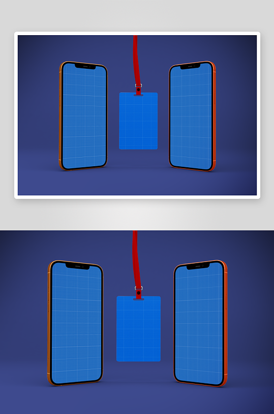 工作证胸牌吊牌样机-众图网