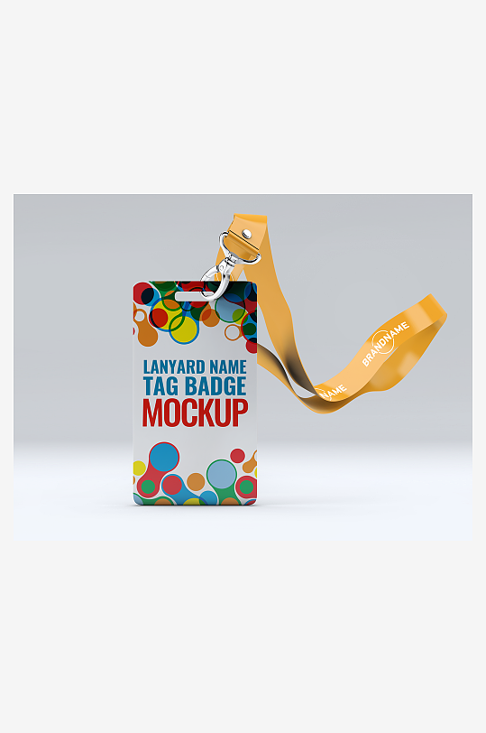 工作证胸牌吊牌样机-众图网