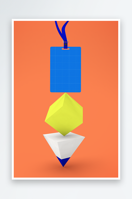 工作证胸牌吊牌样机-众图网