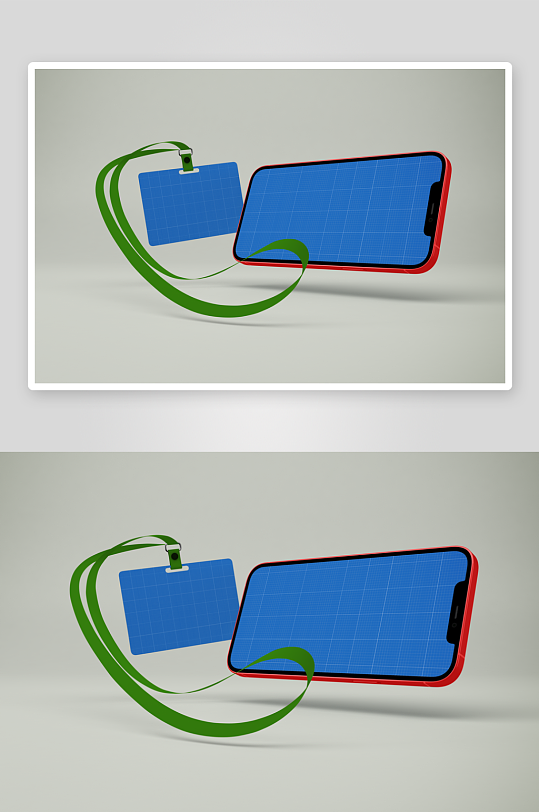 工作证胸牌吊牌样机-众图网