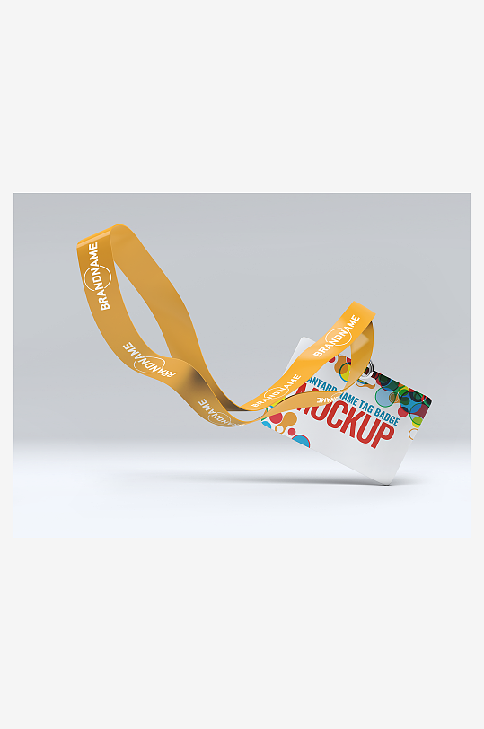 工作证胸牌吊牌样机-众图网