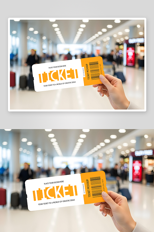 高端机票车票火车票样机-众图网