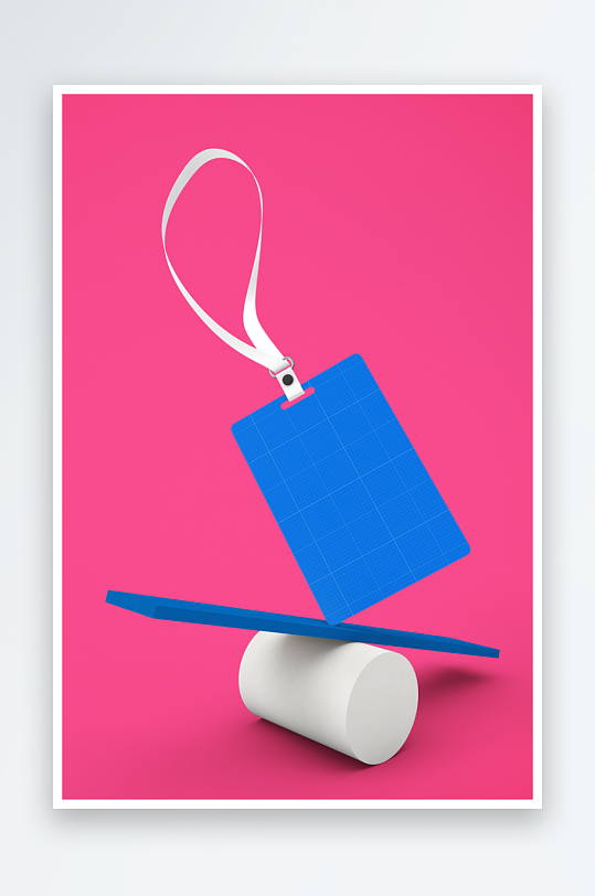 工作证胸牌吊牌样机-众图网