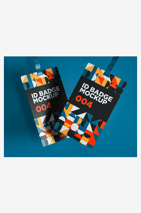 工作证胸牌吊牌样机-众图网