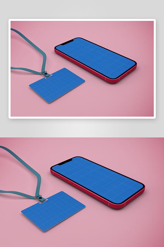 工作证胸牌吊牌样机-众图网