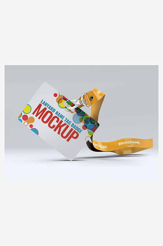 工作证胸牌吊牌样机-众图网