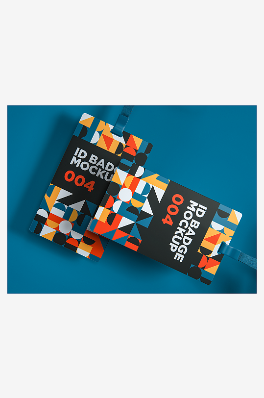 工作证胸牌吊牌样机模板-众图网