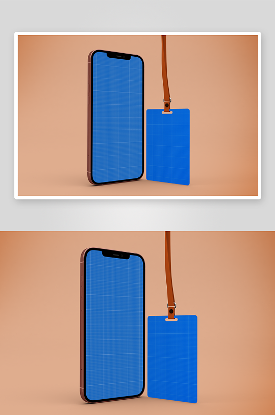 工作证胸牌吊牌样机模板-众图网