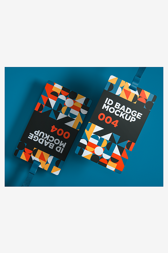 工作证胸牌吊牌样机模板-众图网