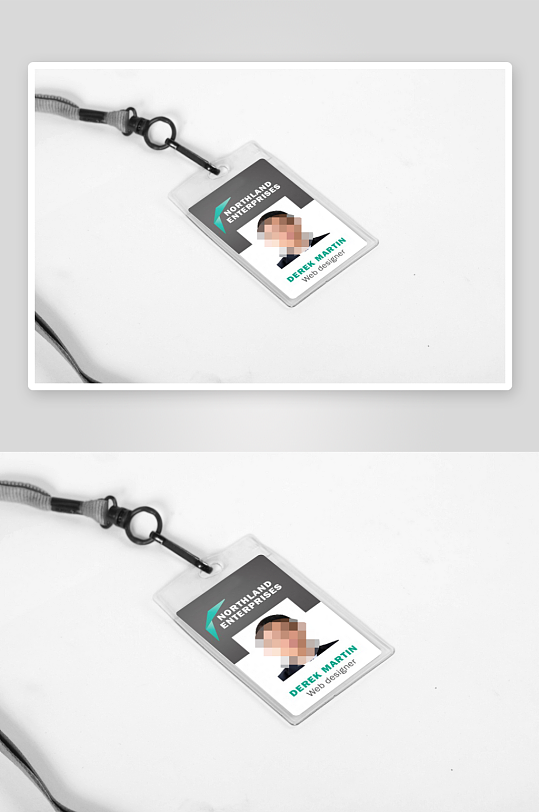 工作证胸牌吊牌样机模板-众图网