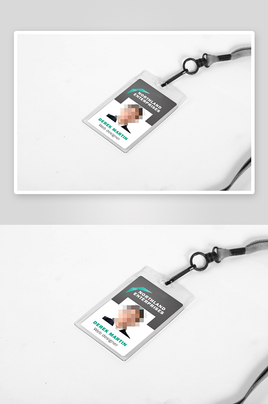 工作证胸牌吊牌样机模板-众图网