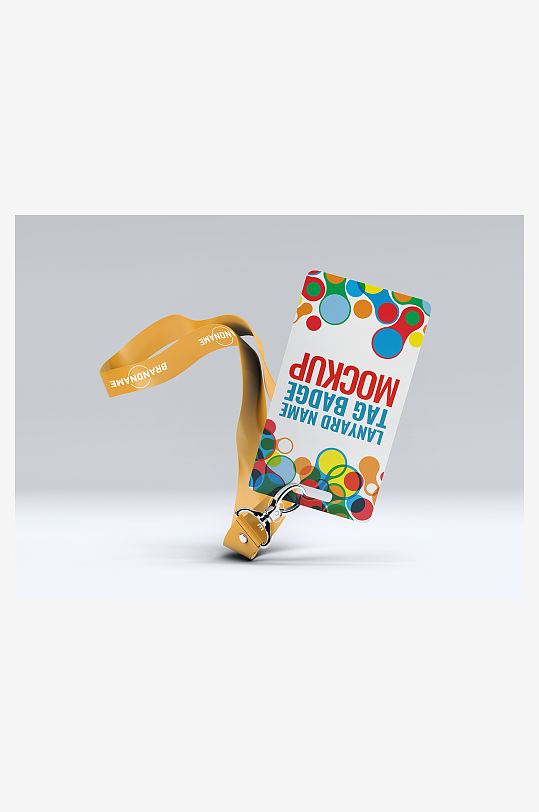 工作证胸牌吊牌样机-众图网