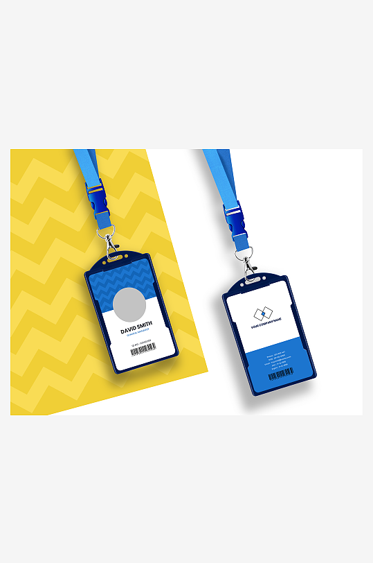 工作证胸牌吊牌样机-众图网