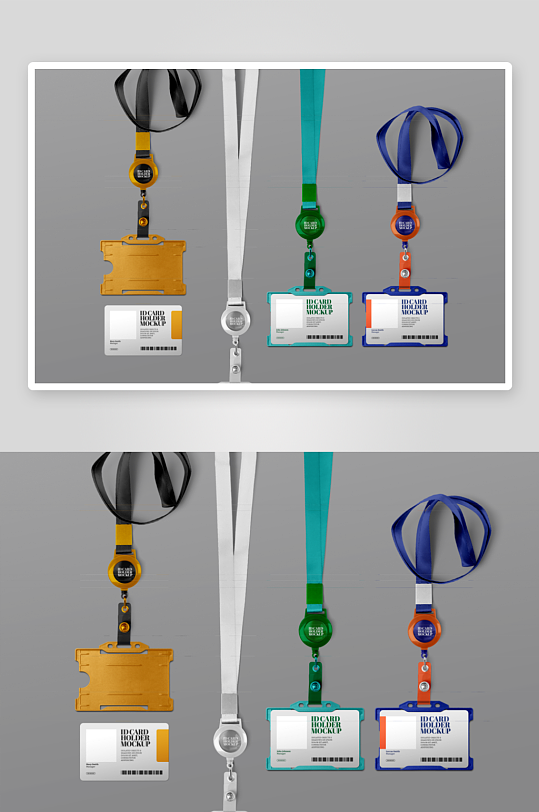 工作证胸牌吊牌样机-众图网