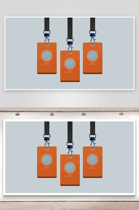 工作证胸牌吊牌样机-众图网