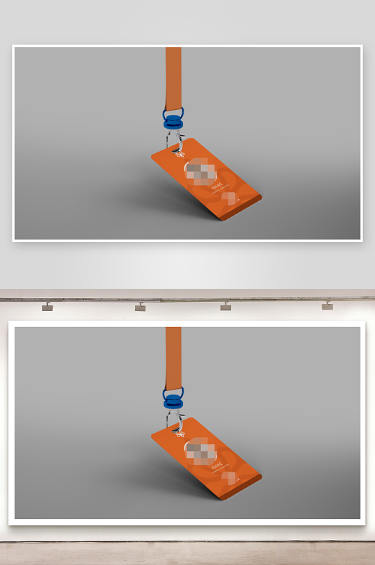 工作证胸牌吊牌样机-众图网