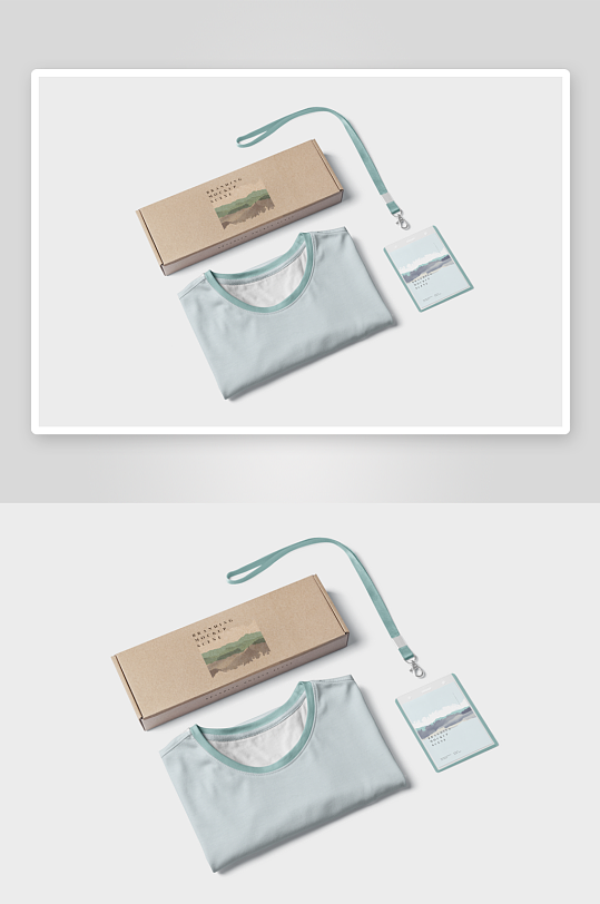 工作证胸牌吊牌样机模板-众图网