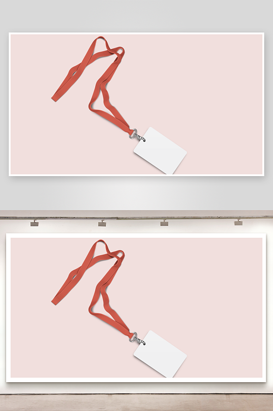 工作证胸牌吊牌样机模板-众图网