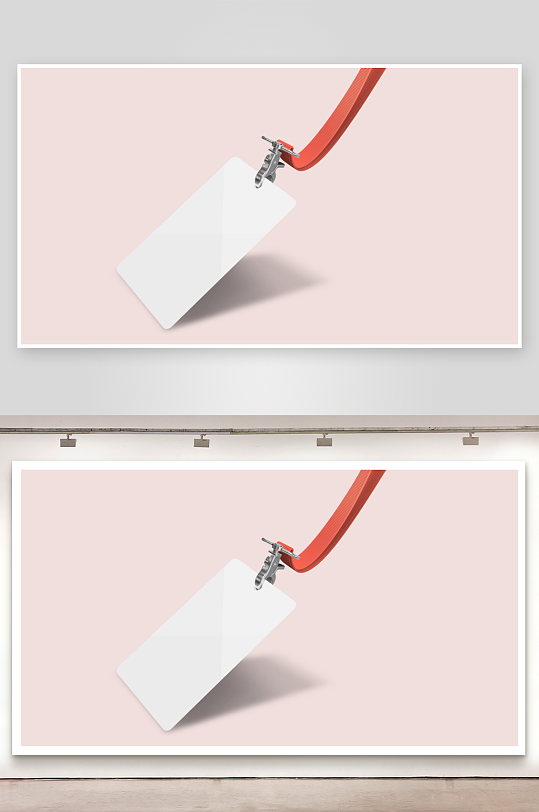 工作证胸牌吊牌样机模板-众图网