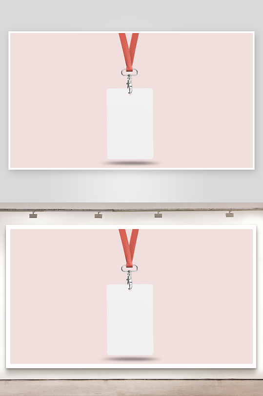 工作证胸牌吊牌样机模板-众图网