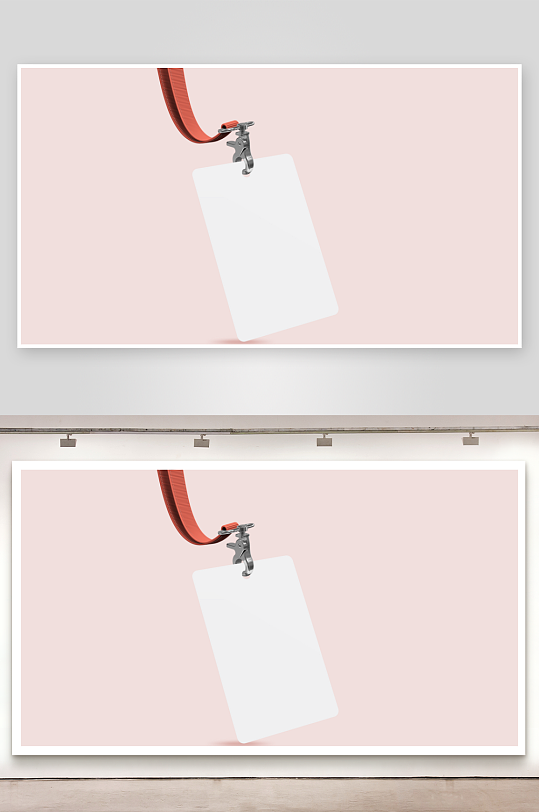 工作证胸牌吊牌样机模板-众图网