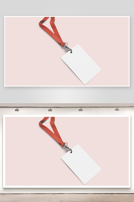 工作证胸牌吊牌样机模板-众图网