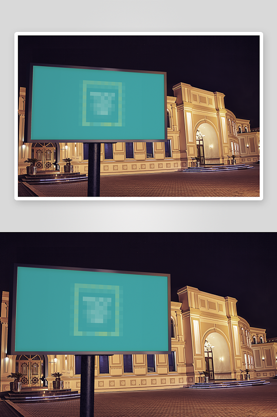 广告牌户外样机模板-众图网
