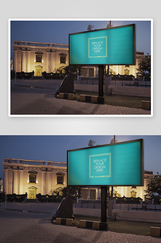 广告牌户外样机模板-众图网