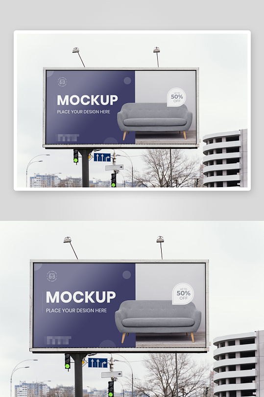 广告牌户外样机模板-众图网