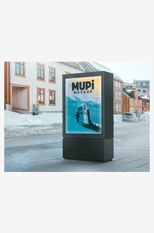 广告牌户外样机模板-众图网