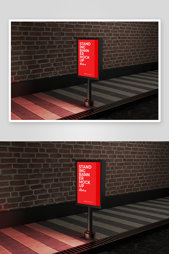广告牌户外样机模板-众图网