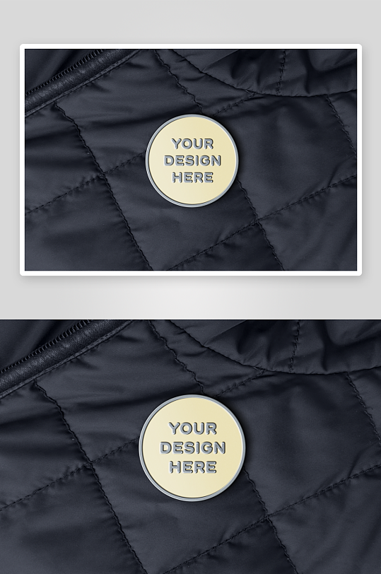 高端金属质感徽章样机-众图网