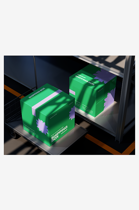 创意物流物料样机展示-众图网