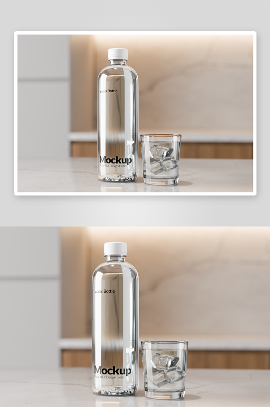 创意简约纯净水样机展示-众图网