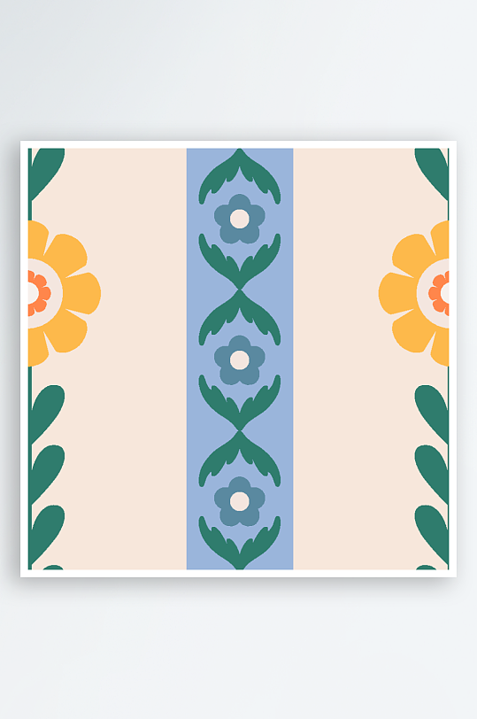 创意矢量简约花卉背景设计-众图网