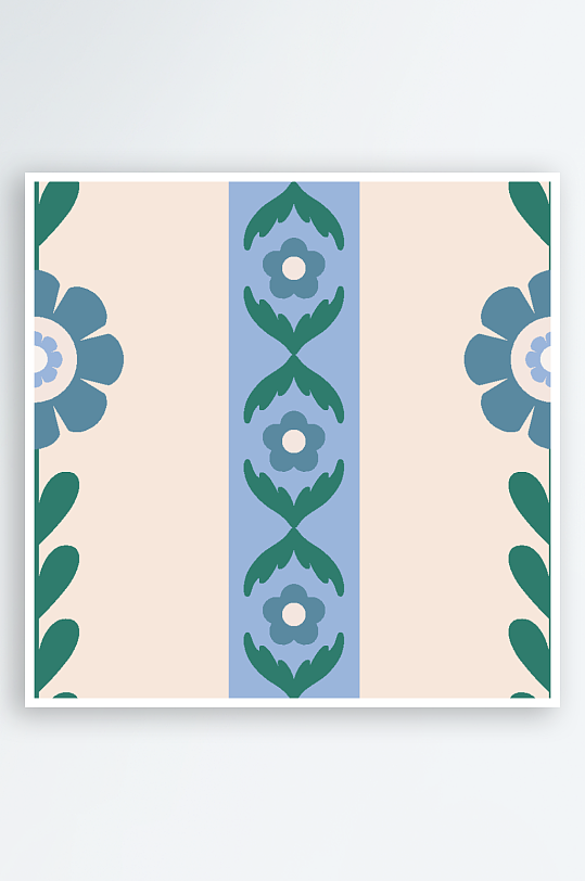 创意矢量简约花卉背景设计-众图网