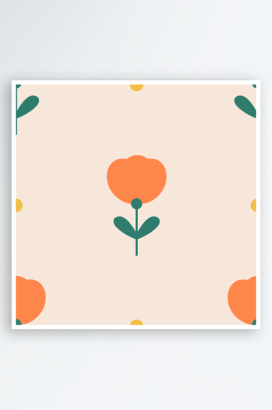 创意矢量简约花卉背景设计-众图网