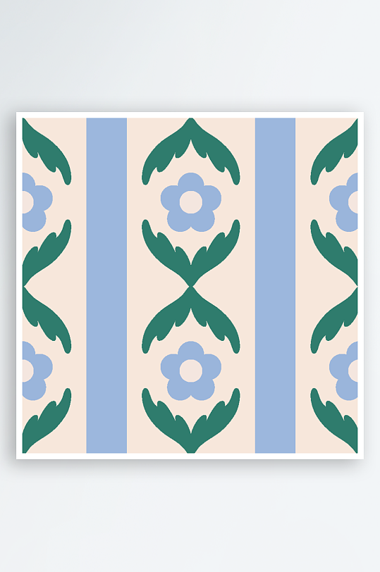 创意矢量简约花卉背景设计-众图网