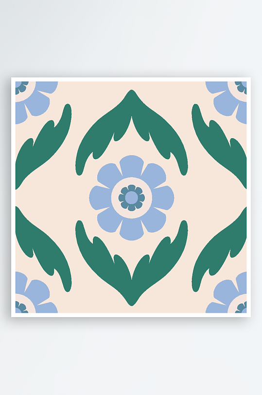 创意矢量简约花卉背景设计-众图网