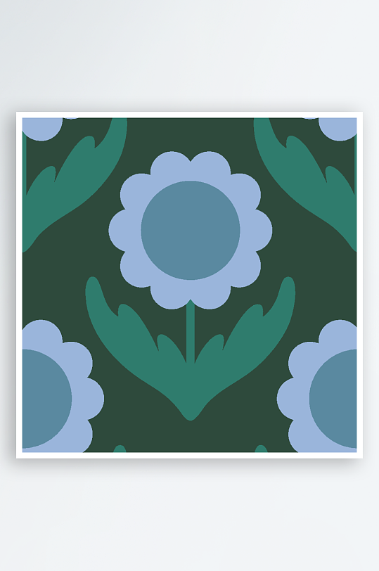 创意矢量简约花卉背景设计-众图网