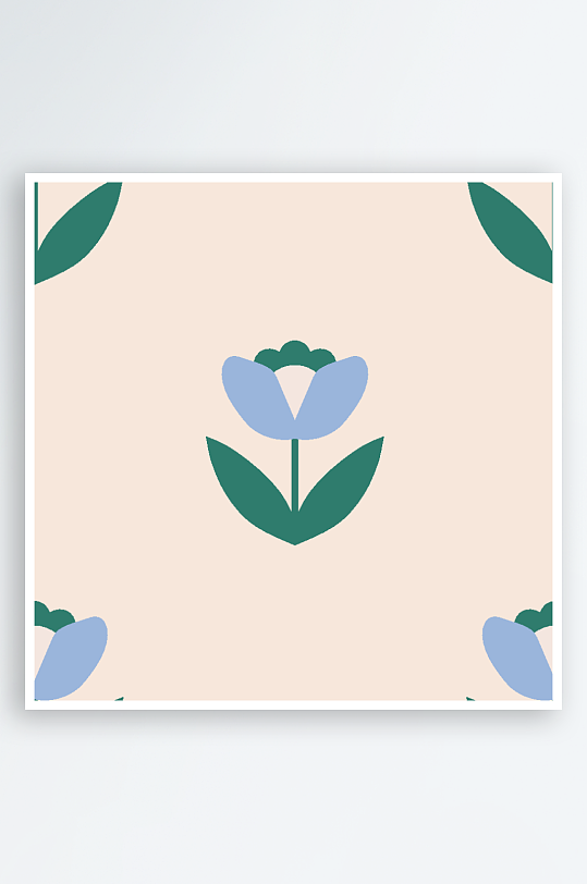 创意矢量简约花卉背景设计-众图网