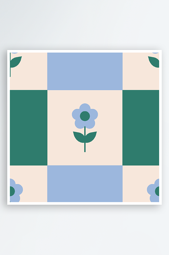 创意矢量简约花卉背景设计-众图网