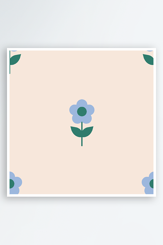 创意矢量简约花卉背景设计-众图网