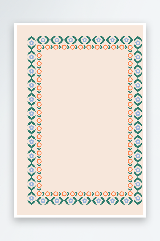 创意矢量花卉边框元素-众图网