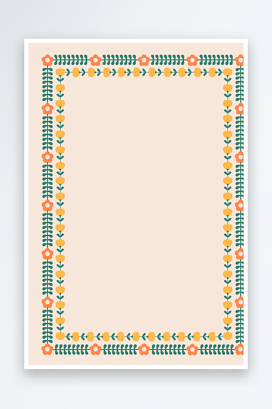 创意矢量花卉边框元素-众图网